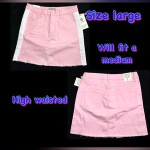 Soft denim mini skirt